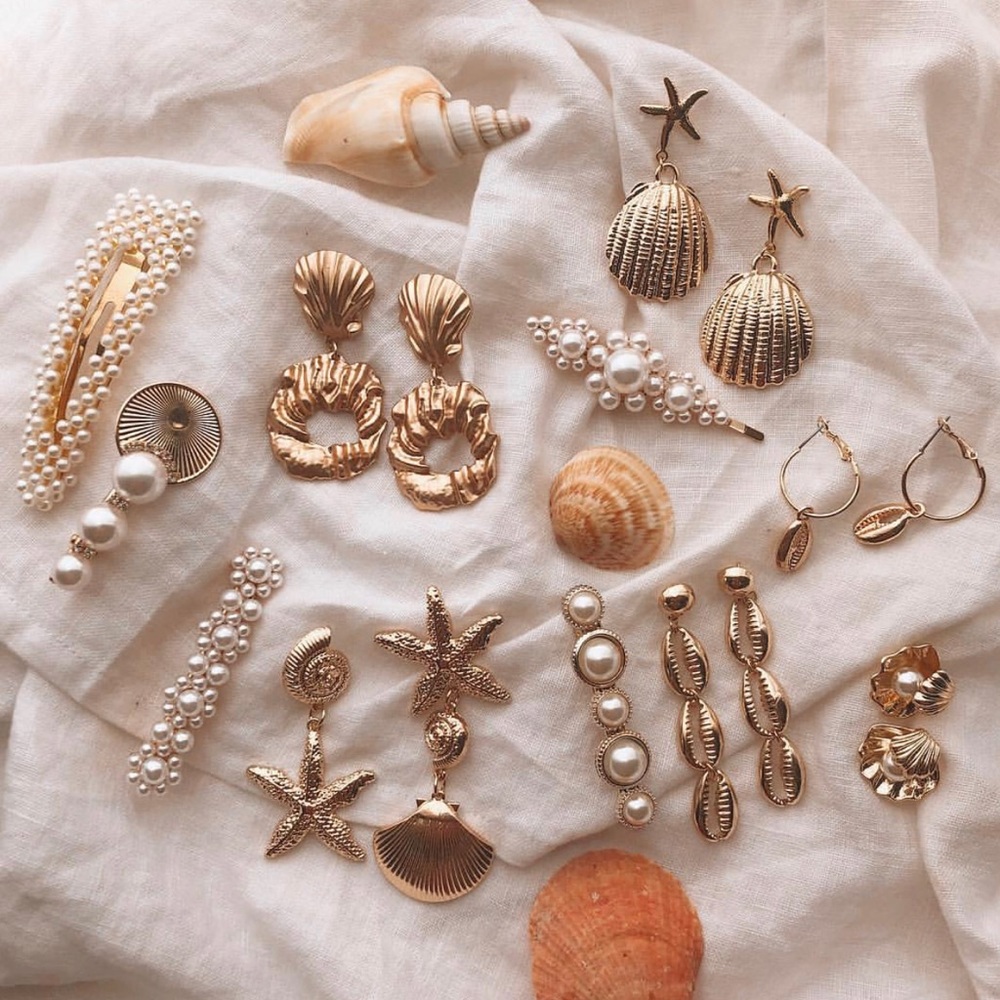 NEW | Tropical Geo Starfish Seashell Earrings